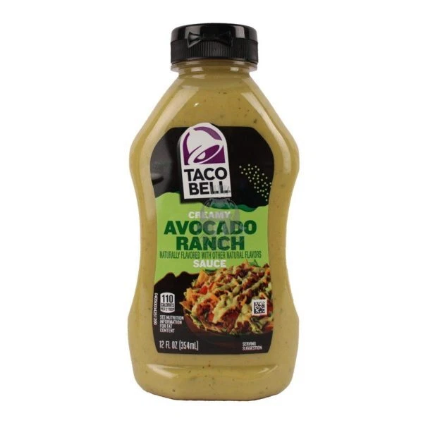 Taco Bell salsa cremosa avocado ranch 354 ml - MHD: 28,8,23