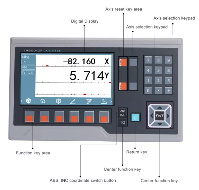 3/4/5Achsen Digitalanzeige DRO Lineare Skala Scale Hohe Präzision 50-1000mm CNC 2