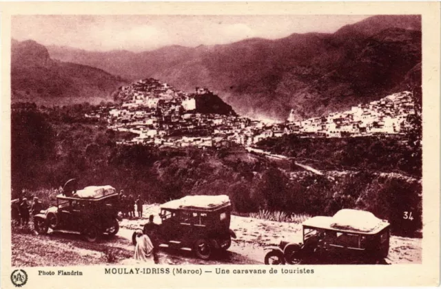 CPA AK MOROCCO MOULAY-IDRISS - A Caravan of Tourists (219054)