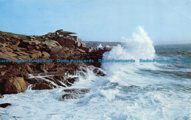 R156606 A Rough Sea Under the Pulpit Rock. St. Marys. Scilly. F. E. Gibson. 1975