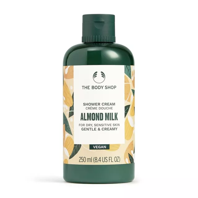 The Body Shop Crema de ducha calmante y cuidado con leche de almendras y...