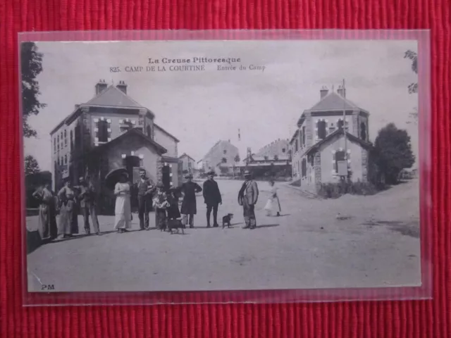 Cpa Ecrite Entree Camp De La Courtine Creuse 23