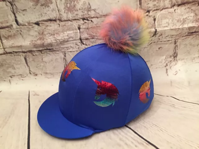 SXC Noël licorne cheval fausse fourrure pompom chapeau d'équitation soies arc-en-ciel cadeau personnalisé 3