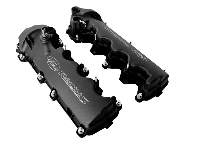 2005-2010 Ford Mustang GT 4.6 3V Black Ford Racing Cam Valve Covers Pair New