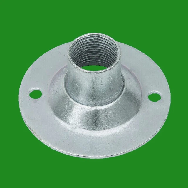 6x 20mm Thread BZP Steel Conduit Box Screwed Dome Cover, Round Top Fitting Lid