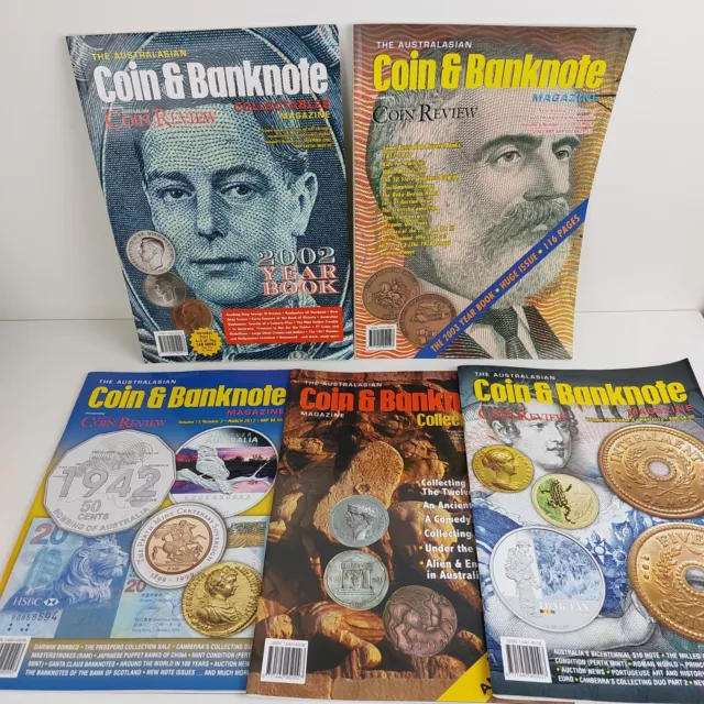 The Australasian Coin & Banknote Magazine Bundle 2012 2001 2002 2003 2