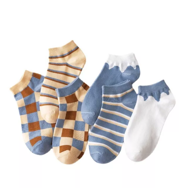 Fashion Japanese Lovely Breathable Short Socks Striped Plaid Socks Ankle Socks