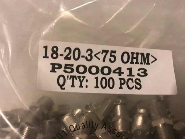 50 Pcs F Jack Femmina a Femminile Doppio Dritto Coassiale TV RF Adapter Raccordo