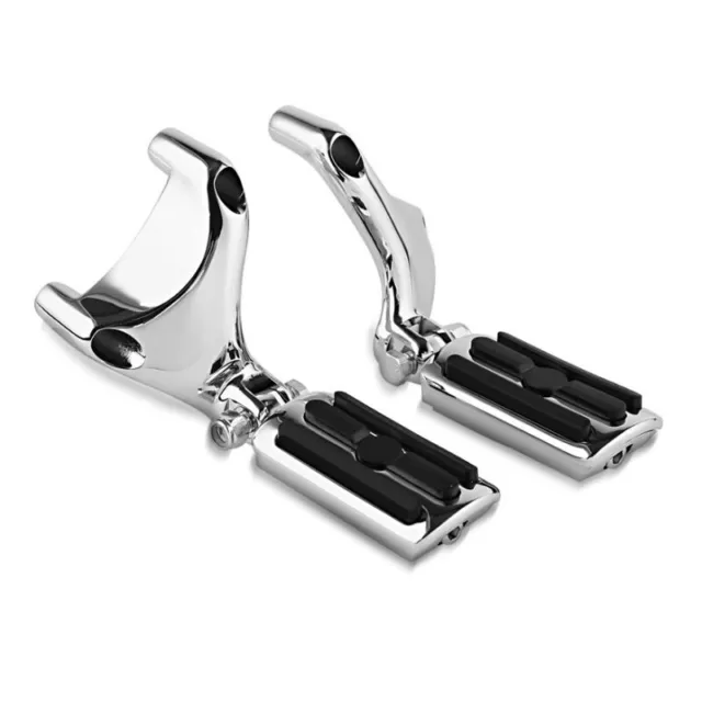 Sozius Fussrasten Set mit Halter für Harley-Davidson Sportster 04-13 CR1 chrom 3