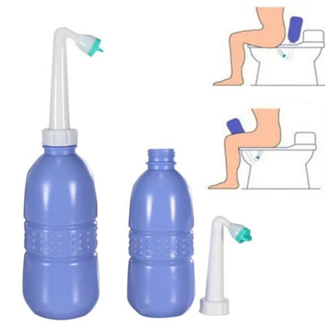 Botella de bidét vacía portátil de mano inodoro de viaje pulverizador manual agua ¡nuevo! 1x