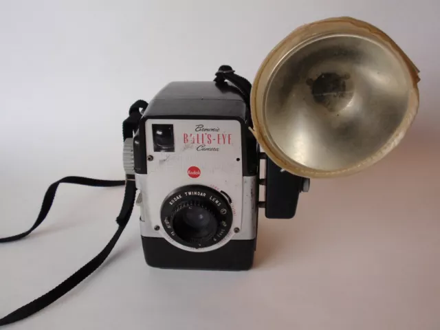 Vintage Kodak Brownie Bulls Eye Box Camera Midget Flasholder Flash Cover Twindar