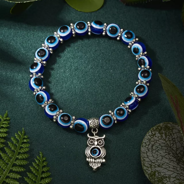 Hot Hamsa Bead Owl Lucky Bracelet Fatima Evil Eye Reiki Muslim Meditation Gifts