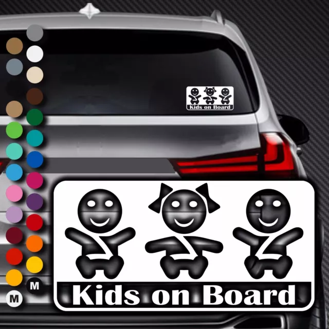 A88# Aufkleber Baby on Board Kind an Bord Tour Kinder Kids in Auto Buggy Sticker