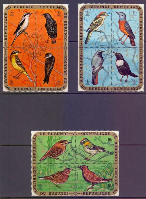 Burundi  1970  Mini sheets, Birds Airmail, CTO.