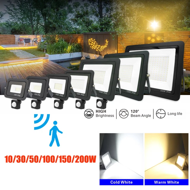 LED Fluter Strahler mit Bewegungsmelder SMD Außen IP66 Scheinwerfer Flutlicht DE