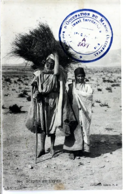 Cpa Maroc LA CORVEE DE BOIS   postcard 8901