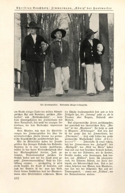 Zimmermann König der Handwerker Bericht von 1931 Zimmerer 5 Seiten 4 Abb.
