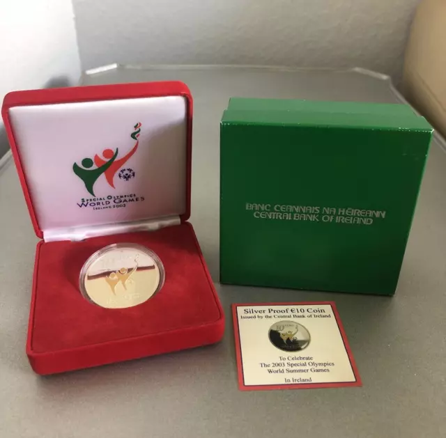 Ireland 2003 Special Olympics Games 10 Euro Silver Proof Coin with Gold Detail