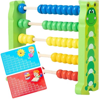 ABAC Pallottoliere per bambini abaco in legno classico 50 palline colorate 2756 