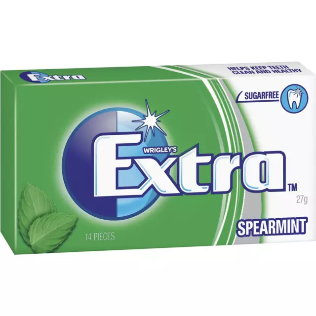 Wrigleys Extra Chewing Gum Spearmint Flavour 14 Pieces X 24 Pack