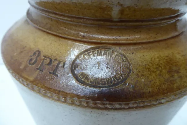 Antique Australian Pottery Hoffman 3 Pt Canister Pot Jar
