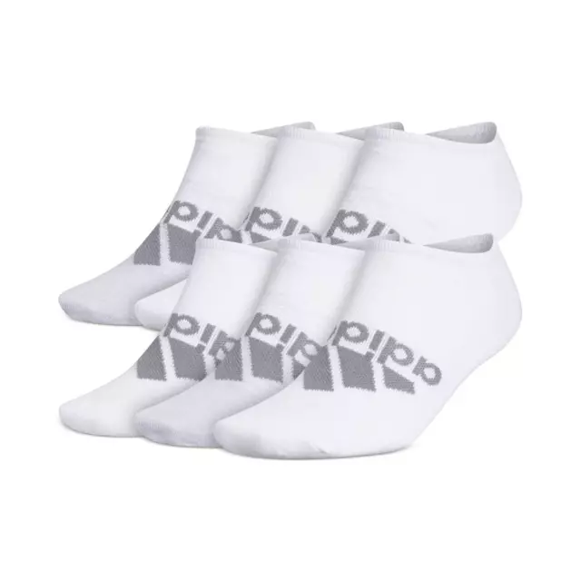 Adidas Men's Superlite Compression No Show Socks White Size 6-12, 6 Pair