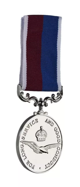 Full Size Royal Air Force Long Service and Good Conduct Medal. ERII RAF. Silver