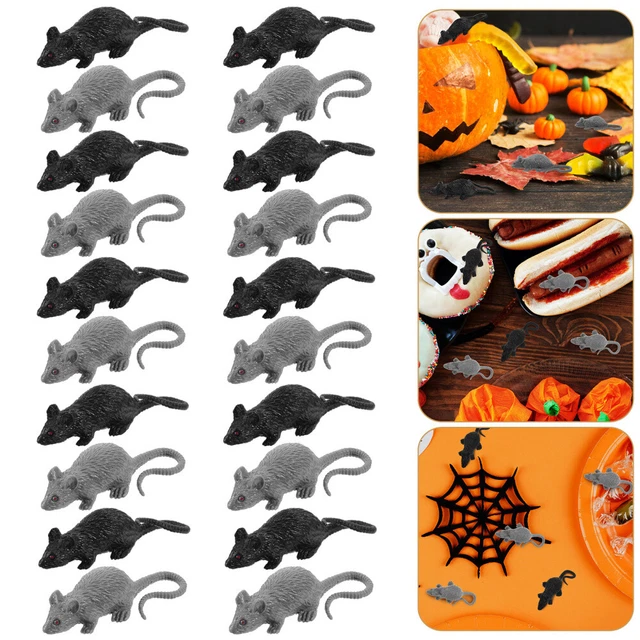 40 PCS Spooky Rat Creepy Halloween Party Decor Mini Mouse Mini Toy