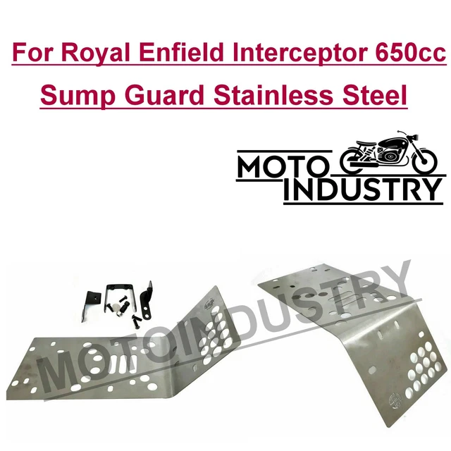 Brand New Fit For Royal Enfield Interceptor 650cc Sump Guard Stainless Steel
