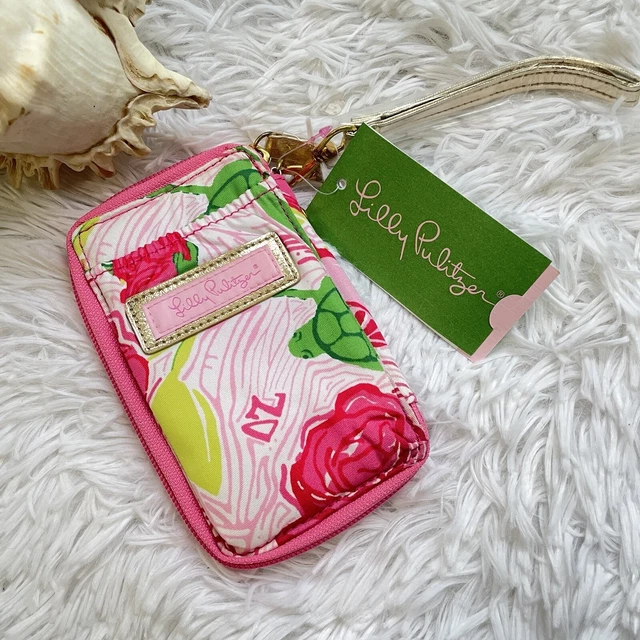 LILLY PULITZER Carded ID WRISTlet Sorority- Delta Zeta pink floral one size