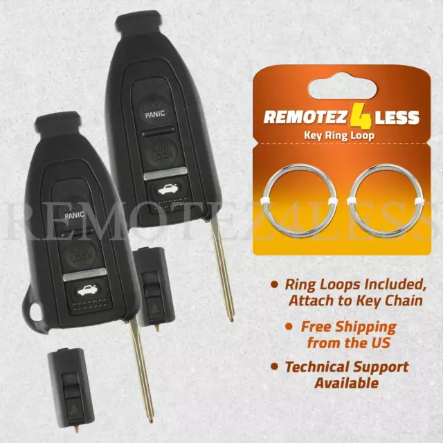 2 For 2004 2005 2006 Lexus LS430 Replacement Remote Fob Shell Case Pad Uncut Key