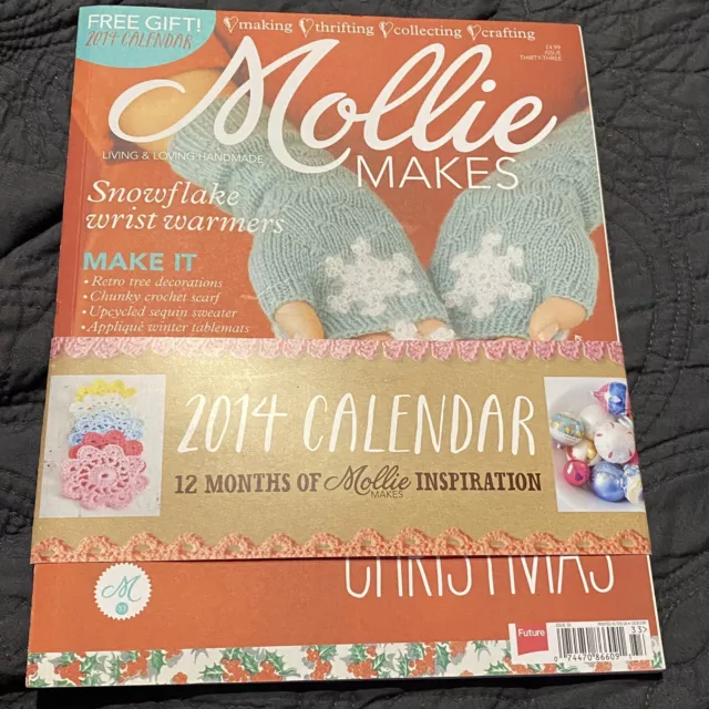 3 Mollie Makes: Living & Loving Homemade Magazines, Issue 33, 34, & 35 w/Gifts 2