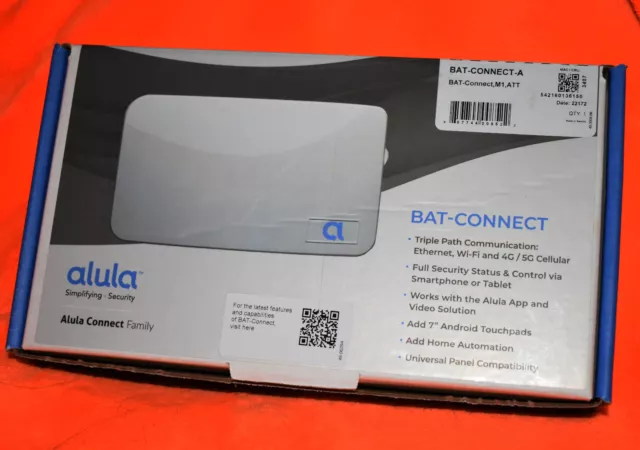 Alula Bat-Connect-A Tri Path Alarm Communicator (At&T, Wifi, Ethernet)