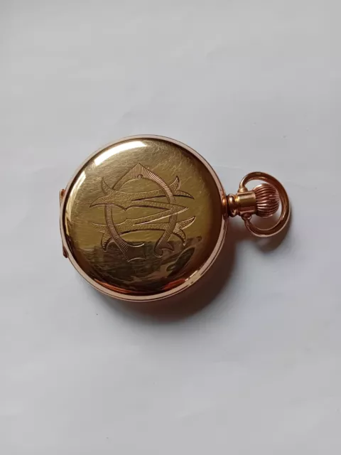 1899 Gold Plated Waltham Hunter Pocket Watch ,Serviced.