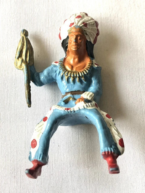FIGURINE STARLUX: CAVALIER indien à la torche. Western, Far-west. Rare
