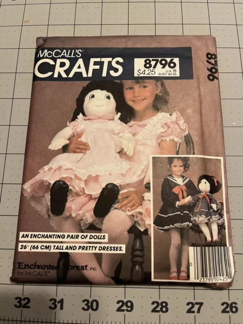 McCall's Craft #8796 Pattern 26" Enchanted Forest Doll Body Pretty Dress Uncut