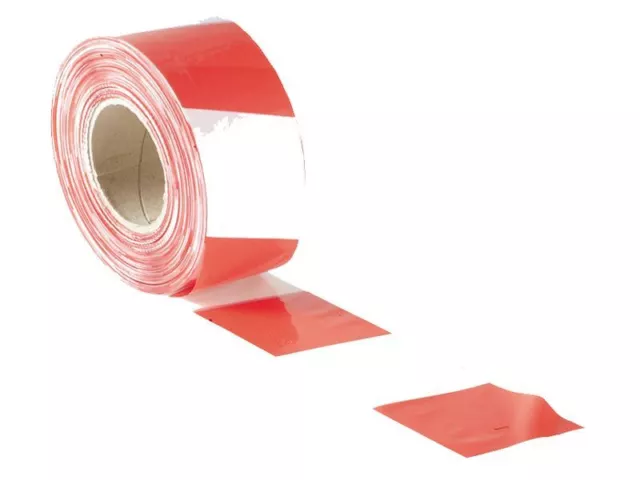 Faithfull - Barrier Tape 70mm x 500m Red & White -