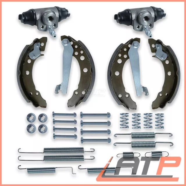 2x WHEEL BRAKE CYLINDER + BRAKE SHOE KIT SET REAR FOR VW POLO 86C 1.0-1.4