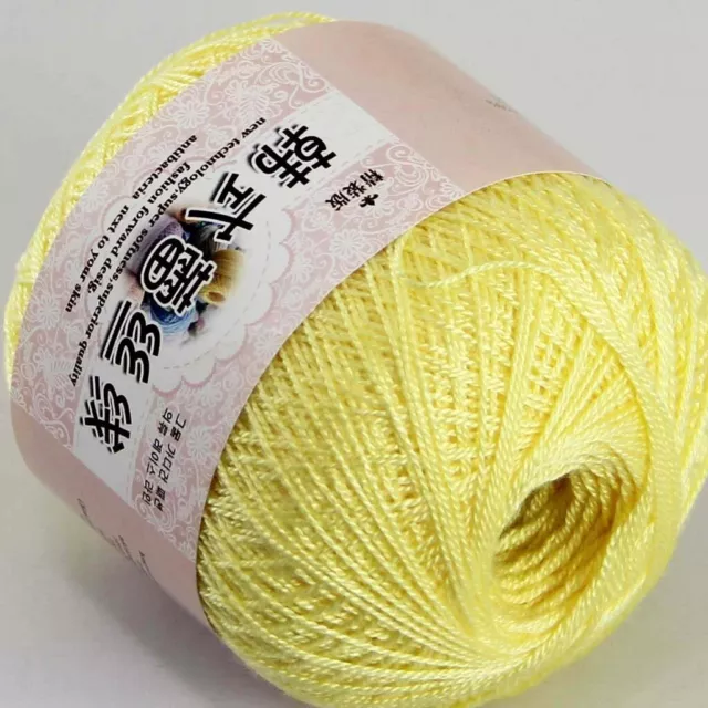 Luxurious 1ballx50g Hand DIY Wear Cotton Lace Crochet Shawl Knitting Yarn 14