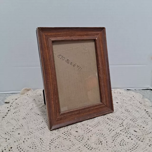 Vintage Wood Free Standing Picture Frame 9x7