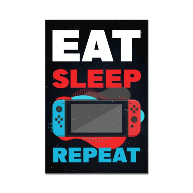 A1 Poster - Eat Sleep Game Gaming Gamer Console Boys Large Art Print Gift #76249