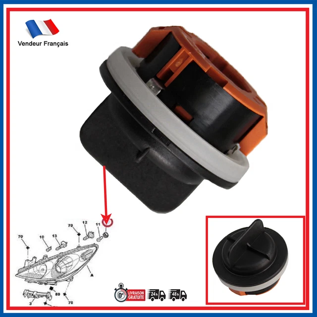 Univcar Porte Ampoule PSA 6215.46 - Douille Clignotants Compatible 207 307 607 807 C4 C5 C8