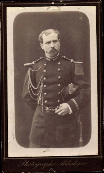 CdV Französischer Offizier in Uniform, Grand Etablissement de... - 10574101