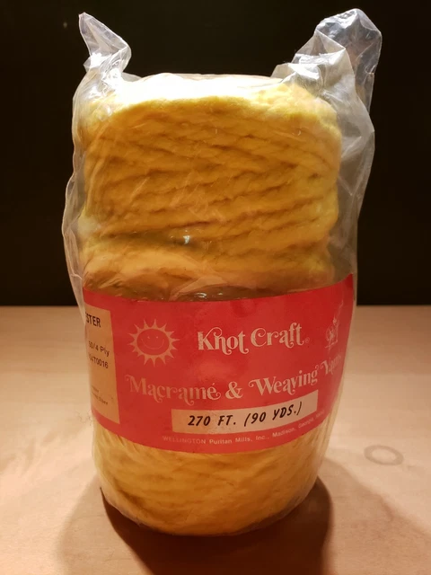 Macramé trenzado e hilo de tejido .50/4 capas nudo artesanal 90 yardas molinos puritanos nuevo en paquete