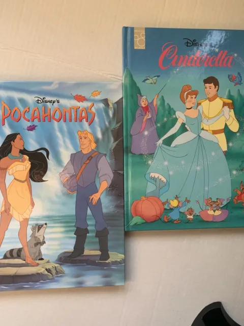 Walt Disney’s Mouse Works Disneys Cinderella And Pocahontas Lot Of 2 Hardcover