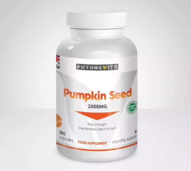 Pumpkin Seed Extract Oil Capsules 2000mg Men's Health Prostate Pills Futurevits