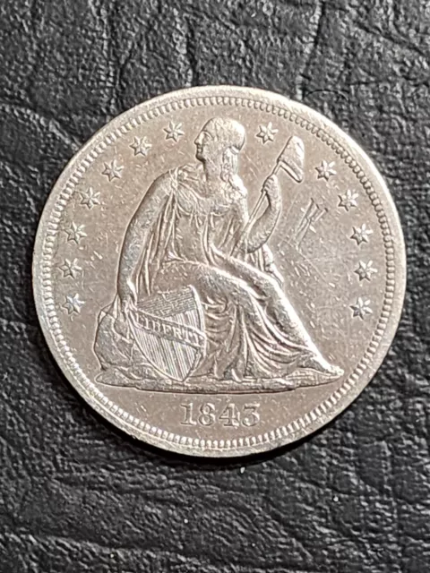 Nice Grade 1843 Seated Liberty Dollar