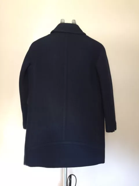 JCrew  Petite Zippered Coat Stadium-Cloth Sz 0P Navy G0217 3