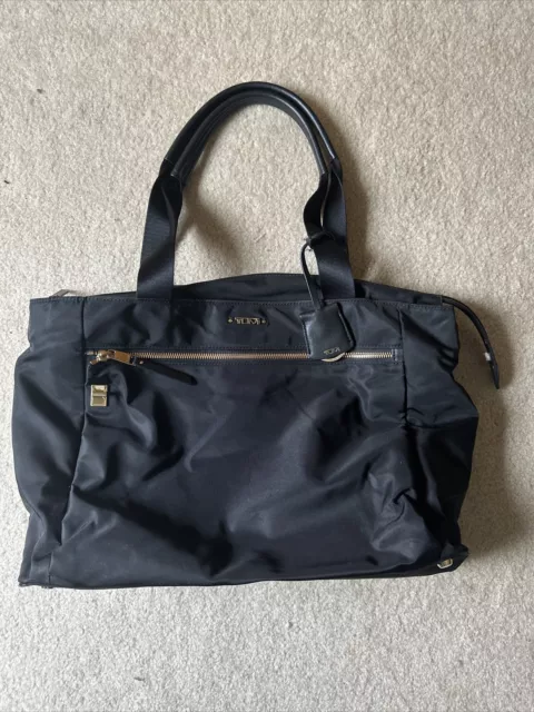 TUMI  VOYAGEUR MAUREN Black Computer Luggage Carry Tote Bag 10"x17"