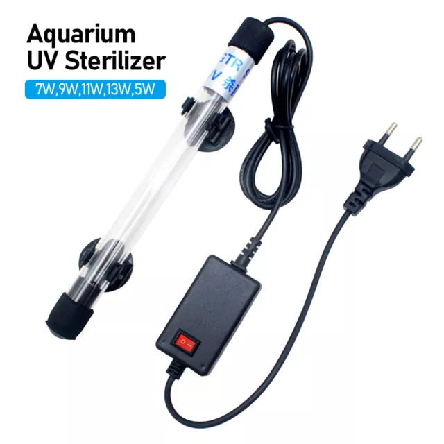 Lámpara esterilizadora UV para acuario limpiador de agua con luz para estanque de peces estanque-